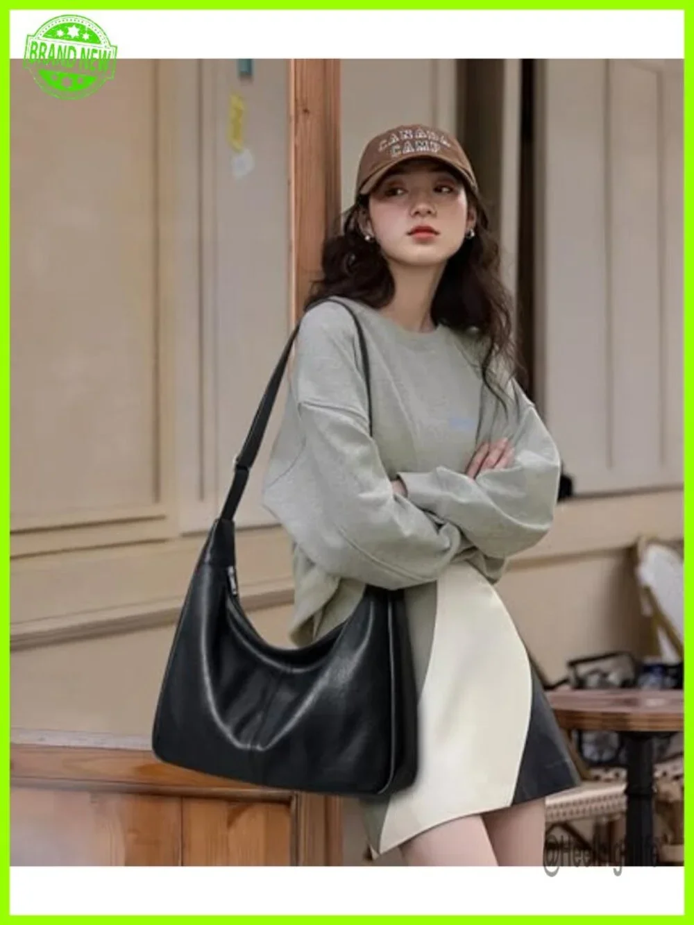 Vegan Leather Slouchy Hobo Bag Large Tote Crossbody Shoulder Purse